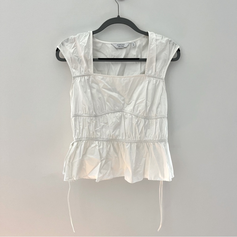 & Other Stories White Ruffled Top